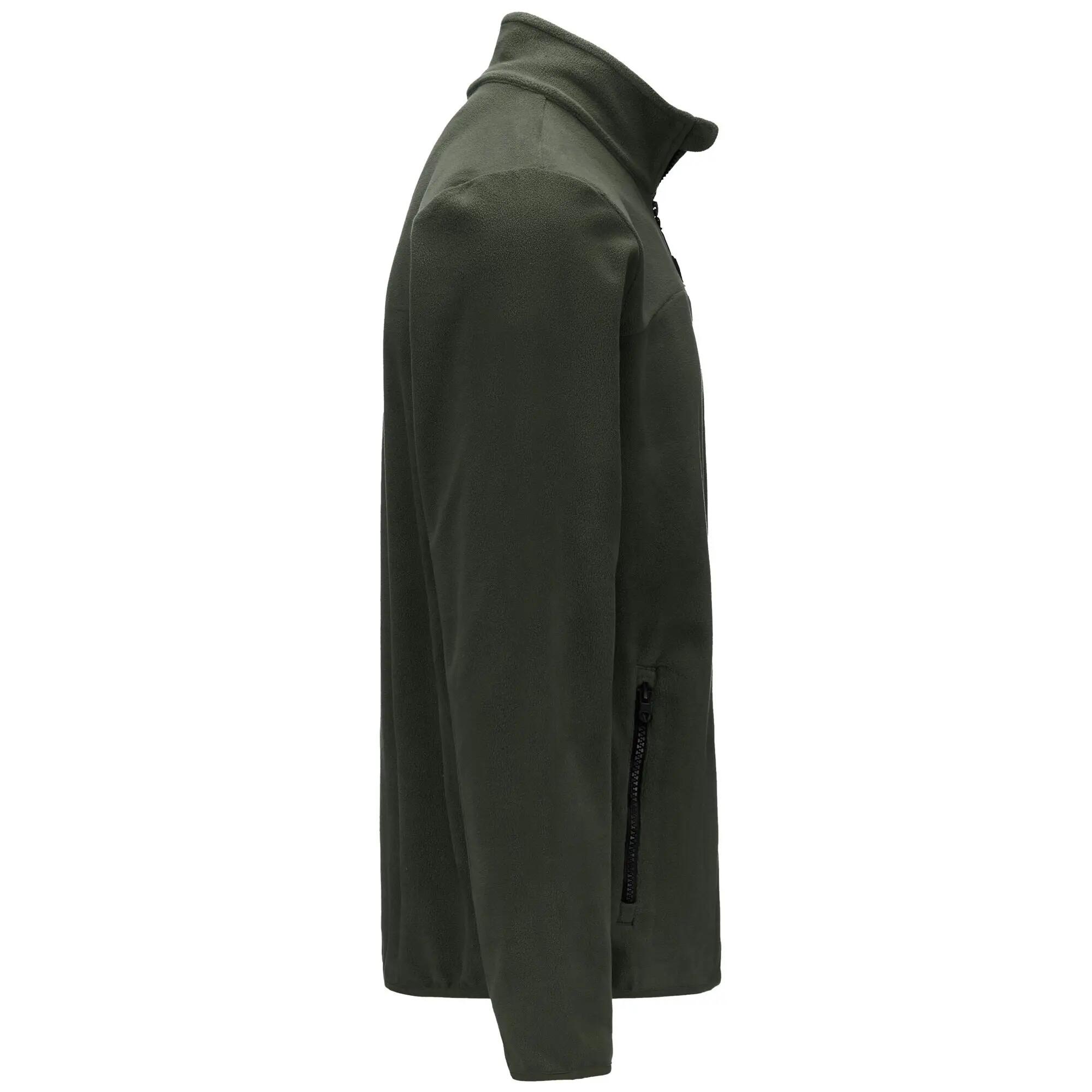 Felpa con zip da uomo in poliestere verde da sportivo 2/5