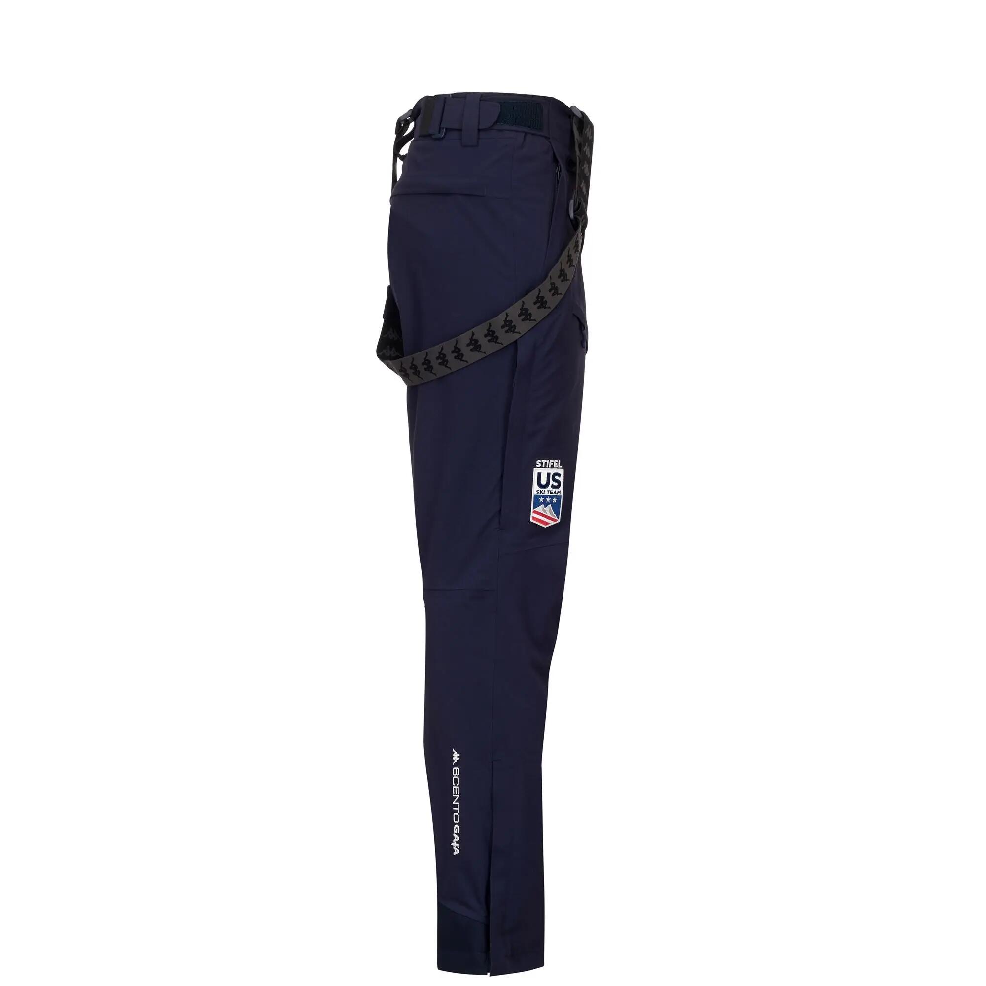Pantaloni tuta da uomo donna in nylon blu da sci 2/3