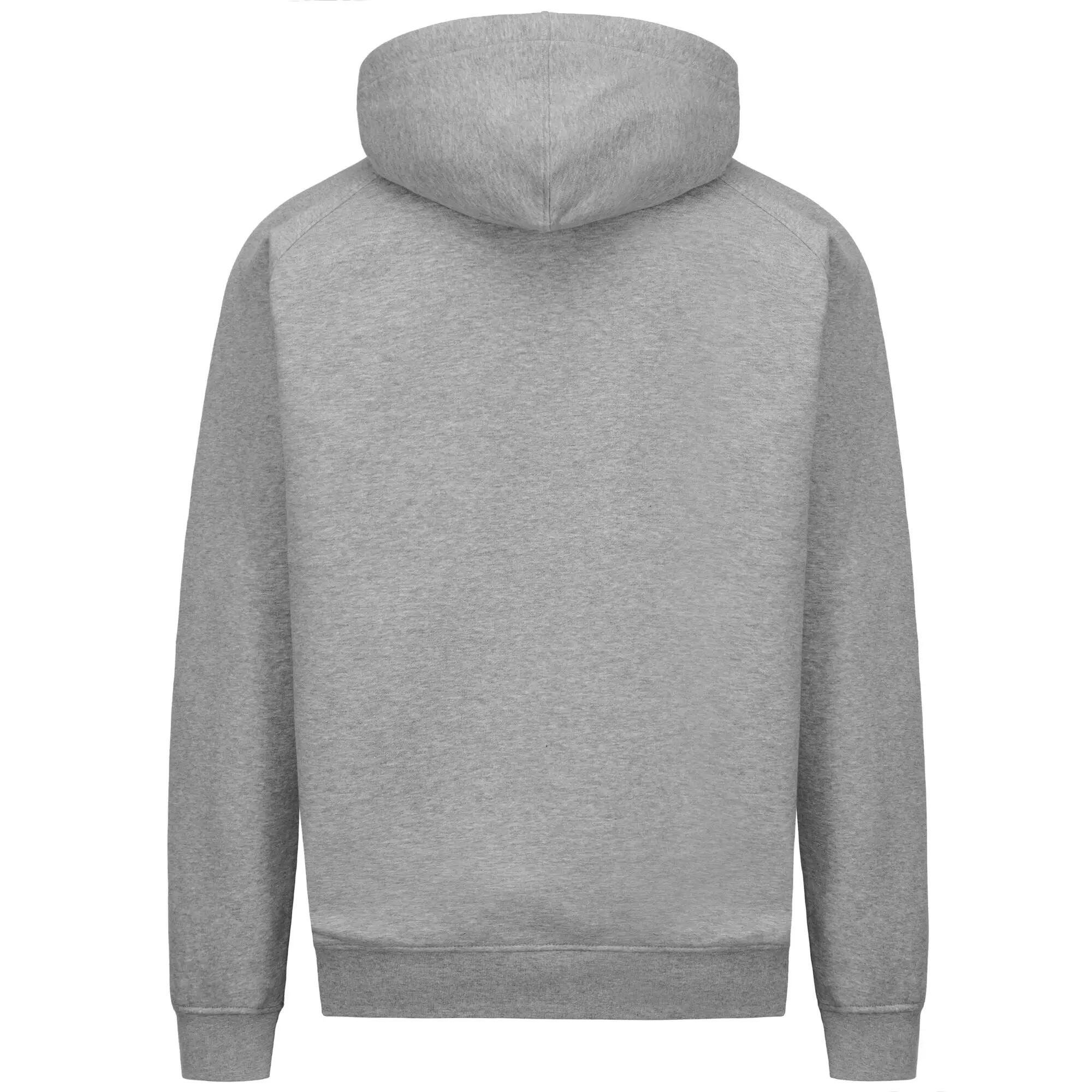 Felpa con cappuccio da uomo in cotone grigio da sportivo 3/3