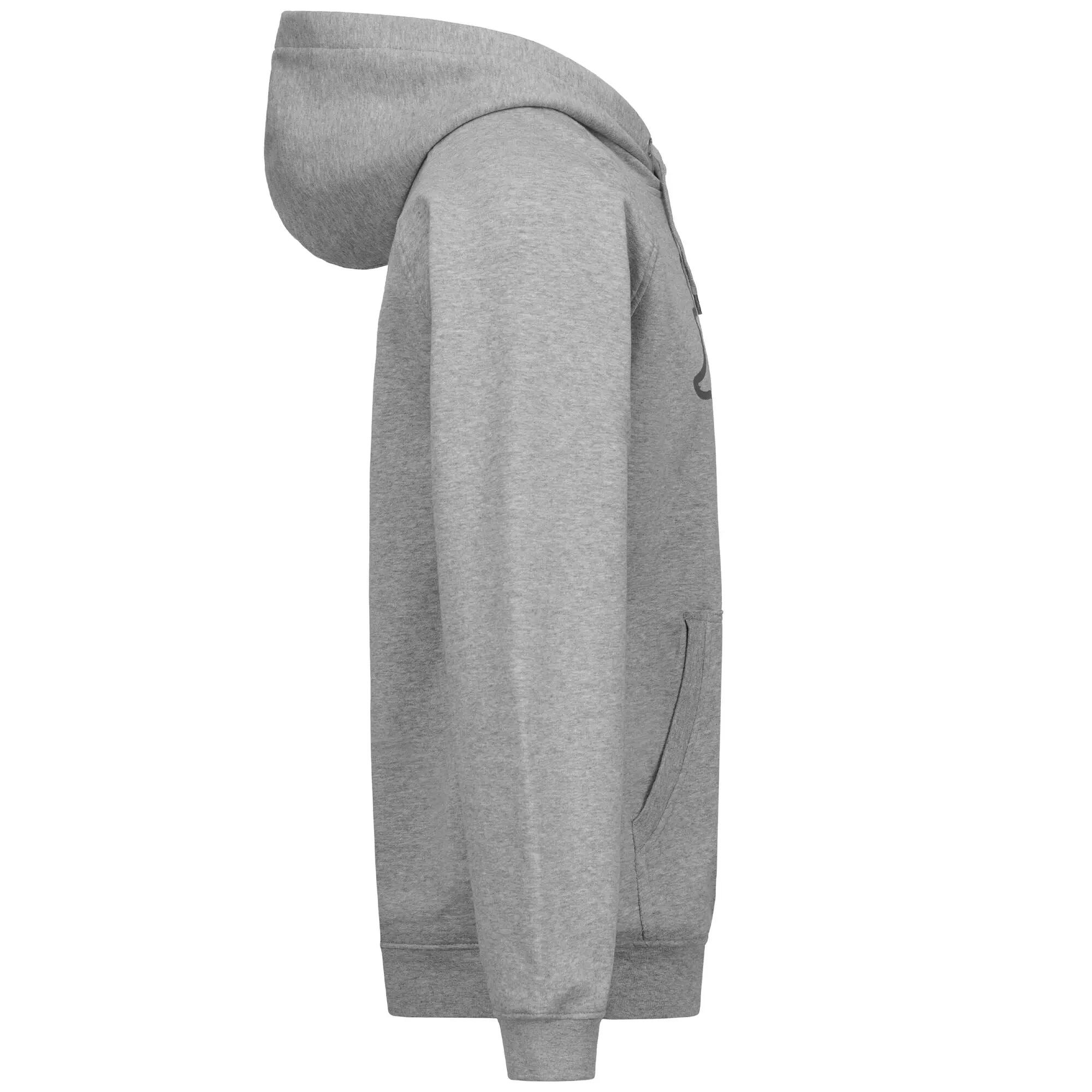 Felpa con cappuccio da uomo in cotone grigio da sportivo 2/3