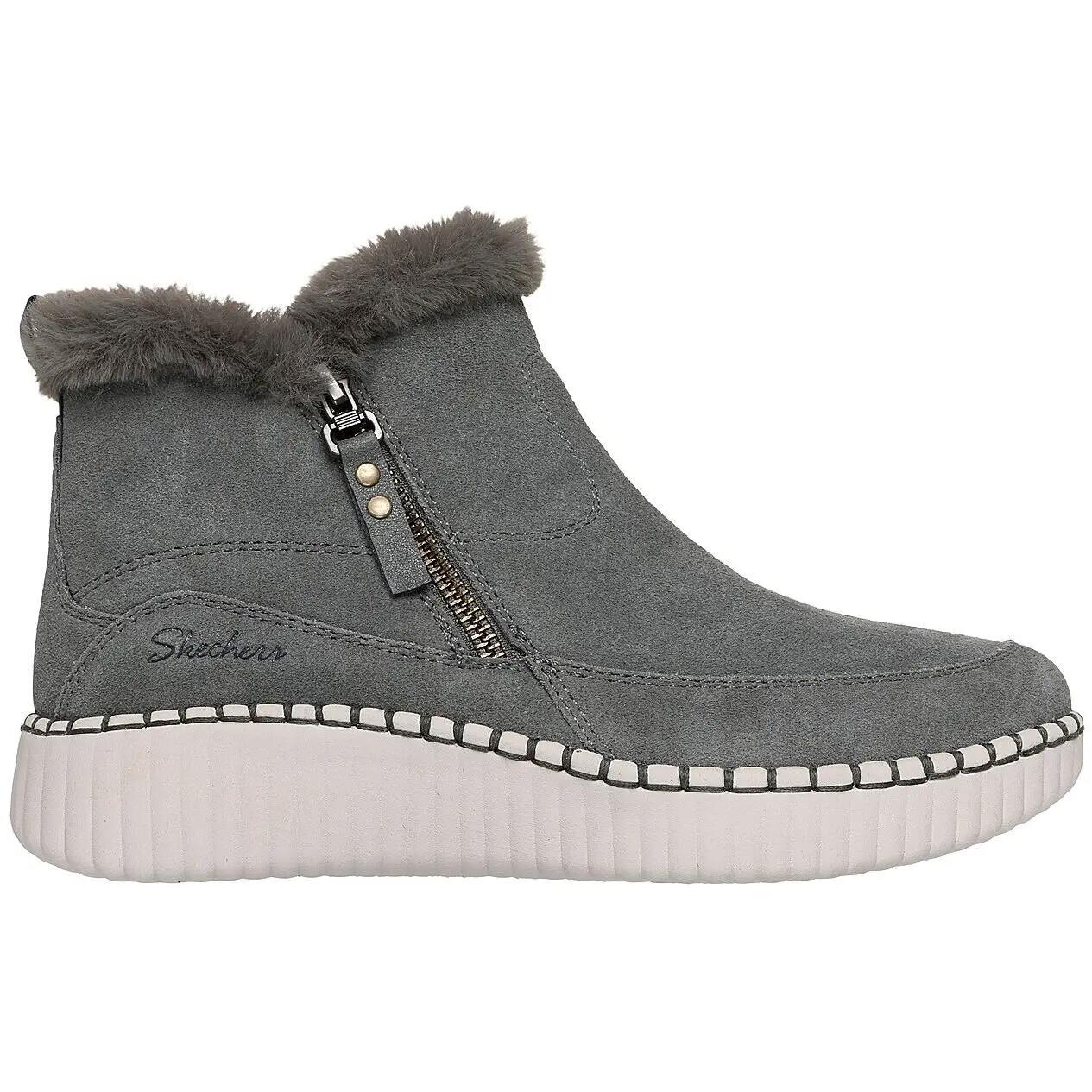 Botas Skechers Wilshire Blvd - Fresh Zip, Gris, Mujer 3/5