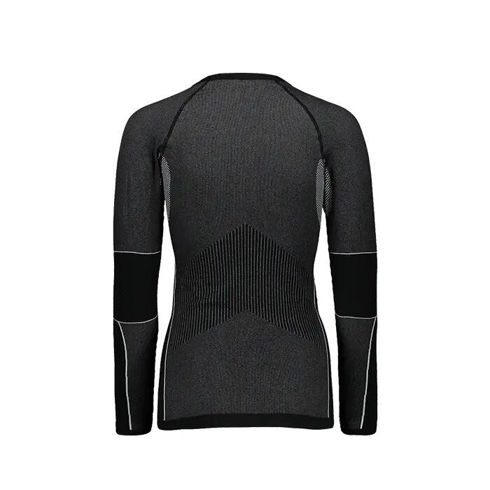 Camiseta - deporte - mujer - térmica, sin costuras - 3Y96804 U901 - negra/gris 2/2
