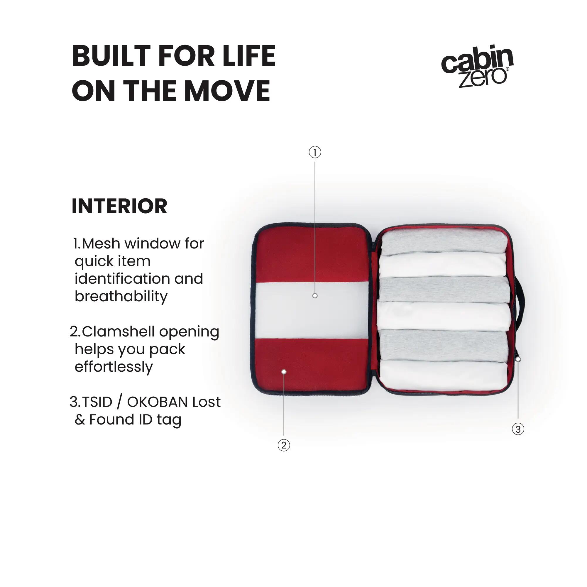 Lux Packing Cube L, Structured Clothing Organiser for Travel and Outdoors 5/11