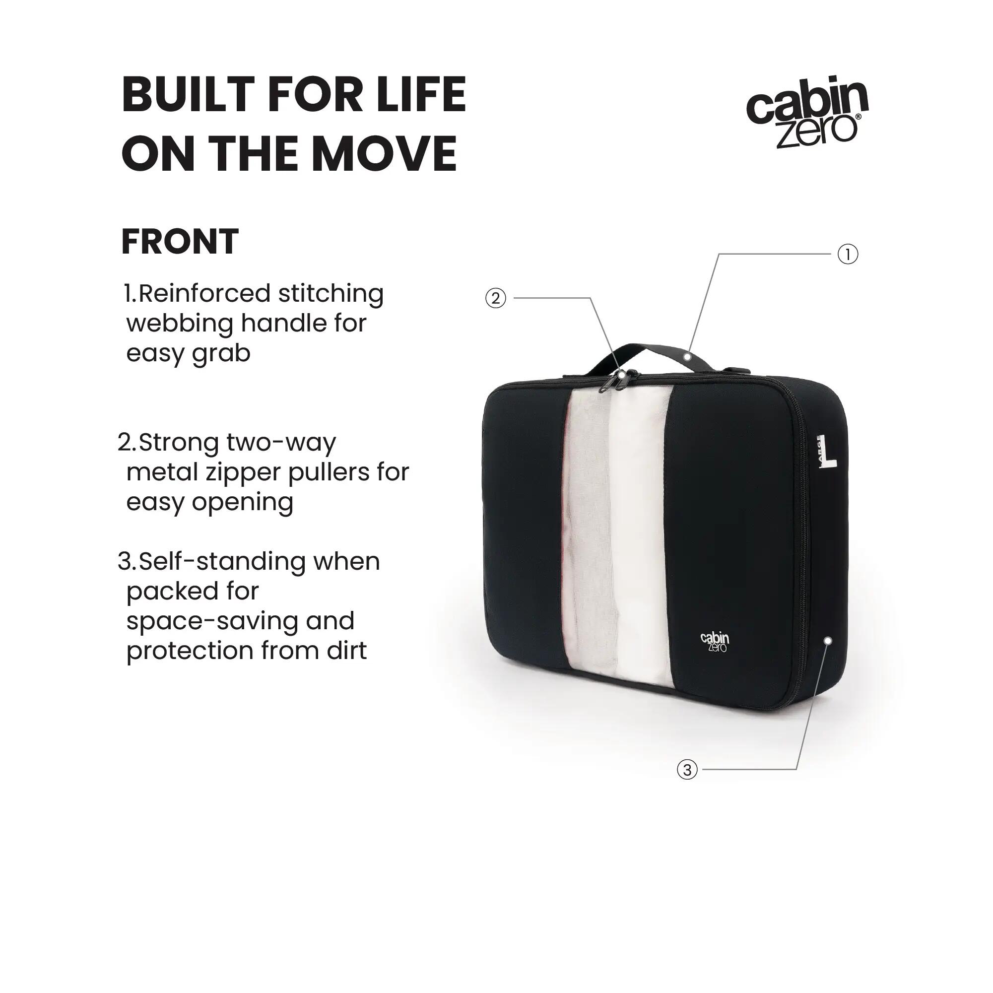 Lux Packing Cube L, Structured Clothing Organiser for Travel and Outdoors 4/11