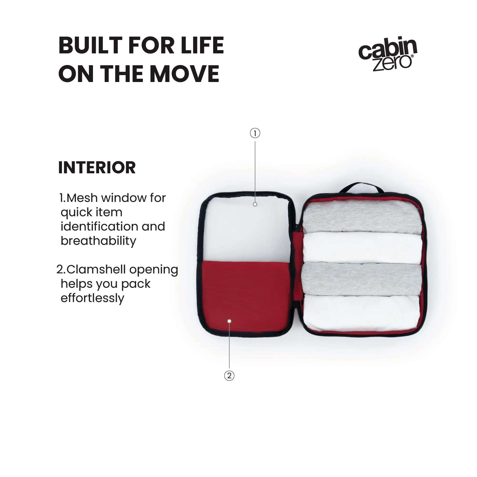 Lux Packing Cube M, Structured Clothing Organiser for Travel and Outdoors 5/12