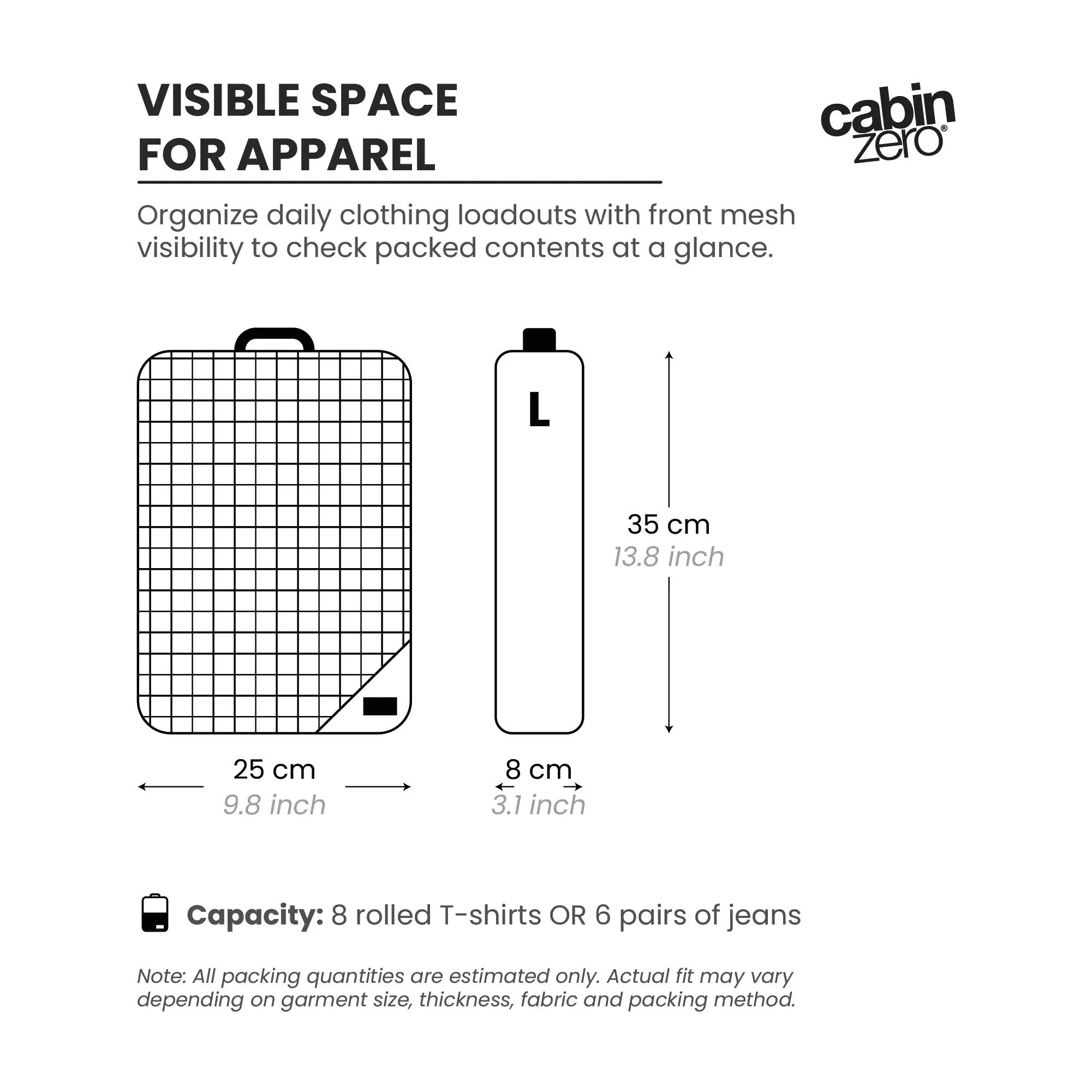 Classic Packing Cube L, Rollable Breathable Mesh Organiser for Travel & Outdoors 3/10