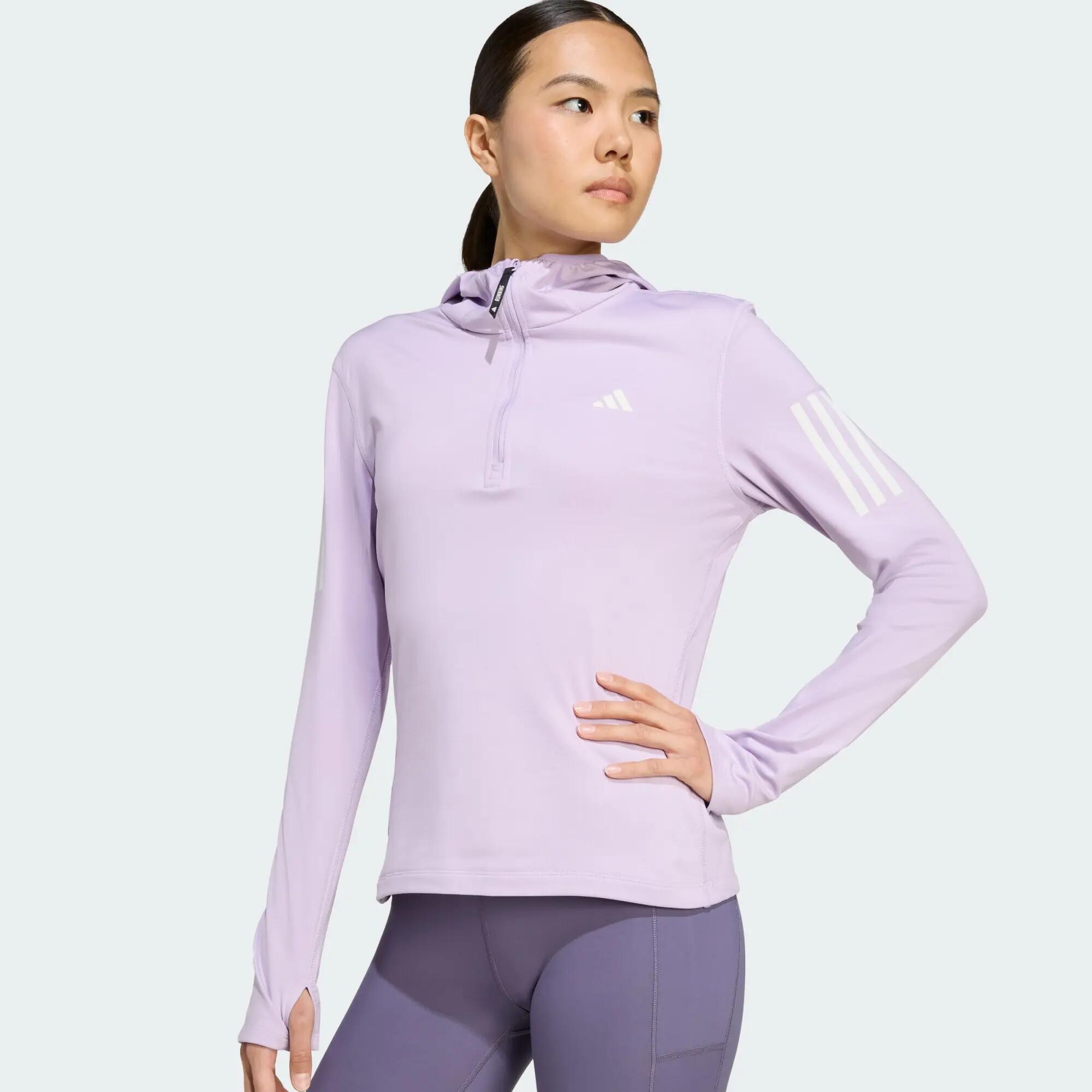 Sweat-shirt à capuche demi-zip hiver Own The Run 5/6