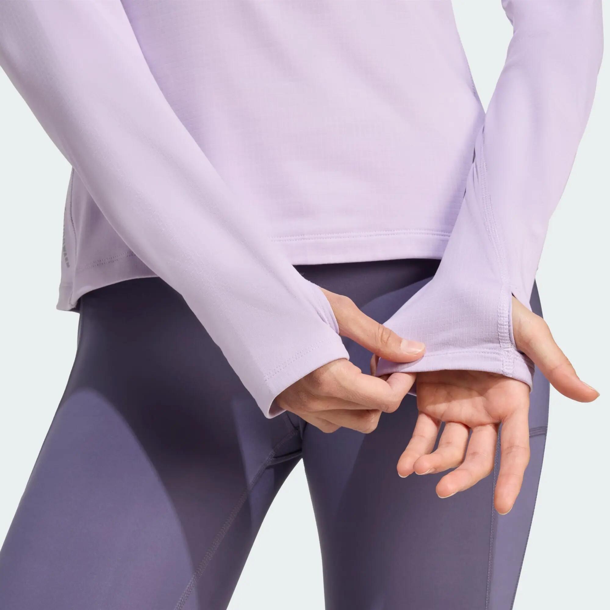 Sweat-shirt à capuche demi-zip hiver Own The Run 4/6