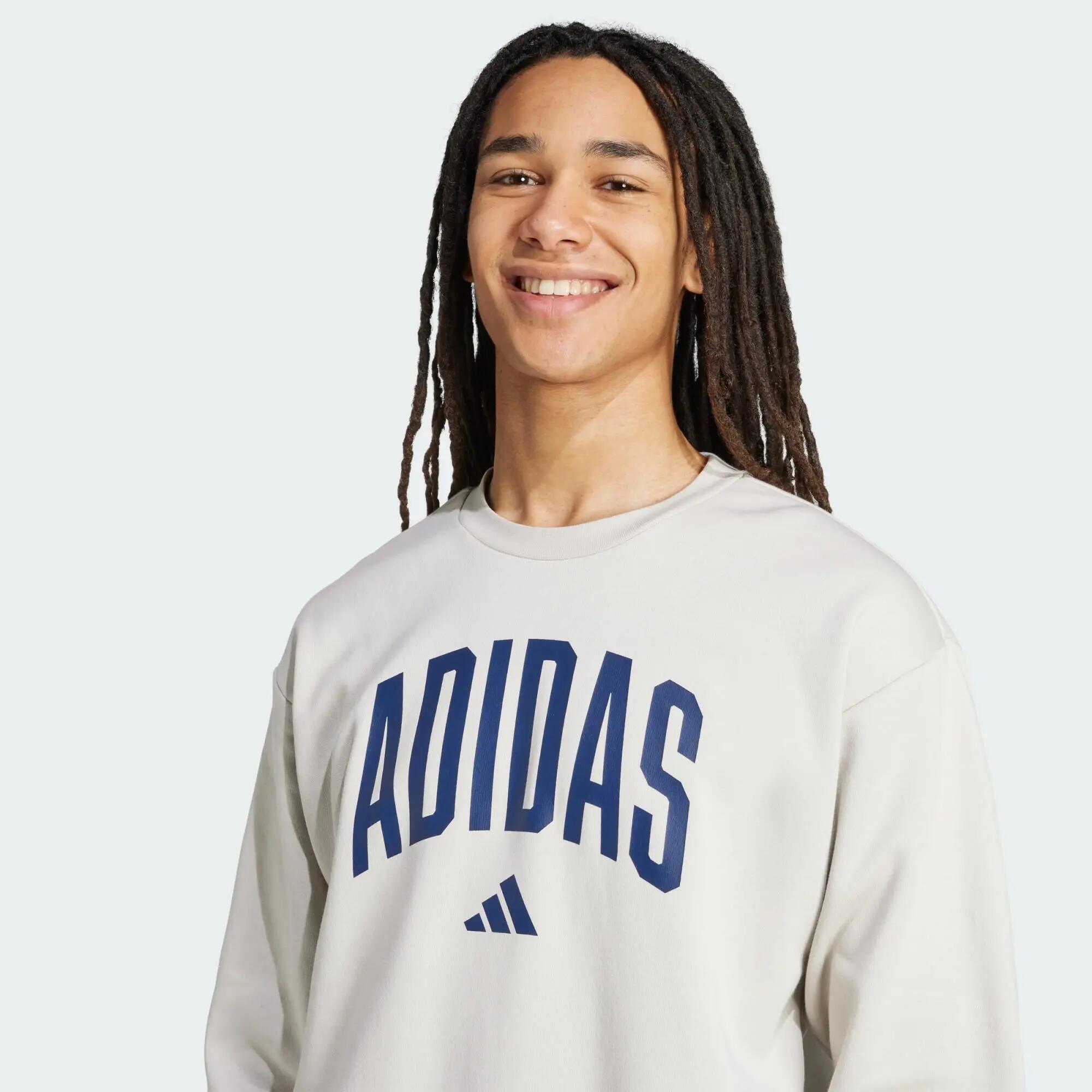Pánské volnočasové mikiny - adidas M Collegiate - béžová/tmavě modrá 4/6