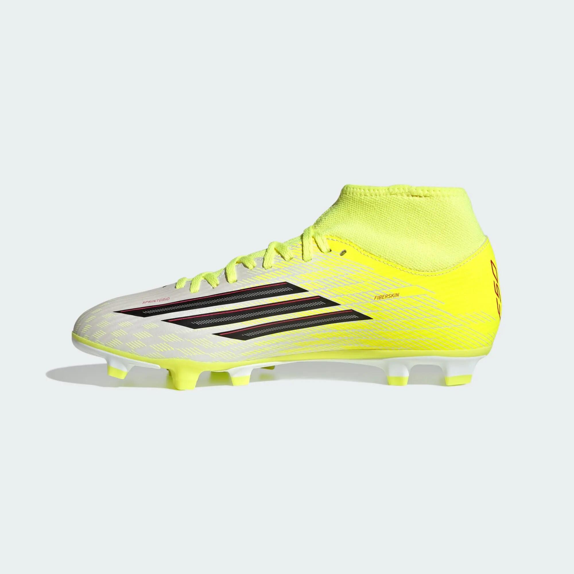 Bota de fútbol de caña media F50 CLUB césped natural seco / multisuperficie 8/15