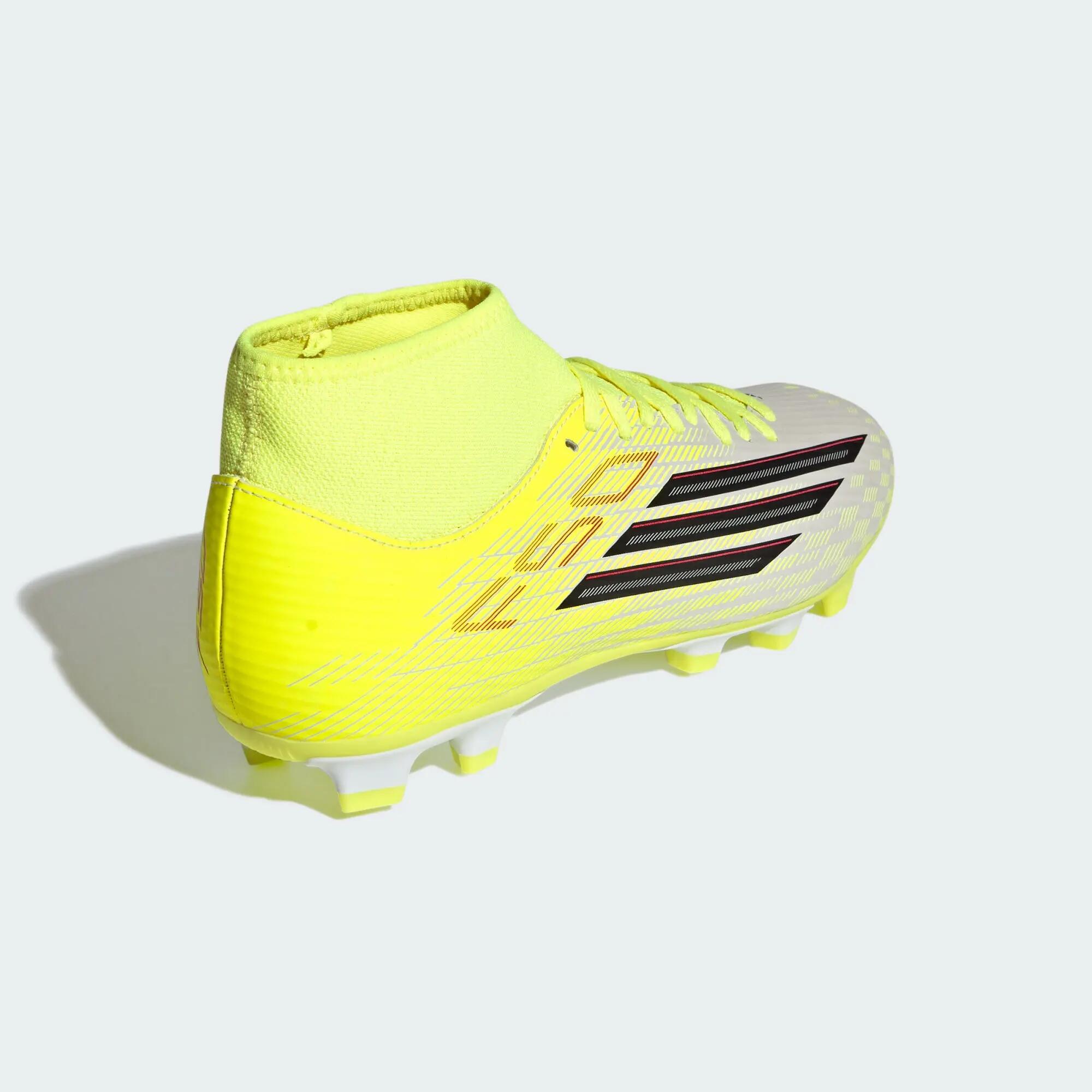 Bota de fútbol de caña media F50 CLUB césped natural seco / multisuperficie 7/15