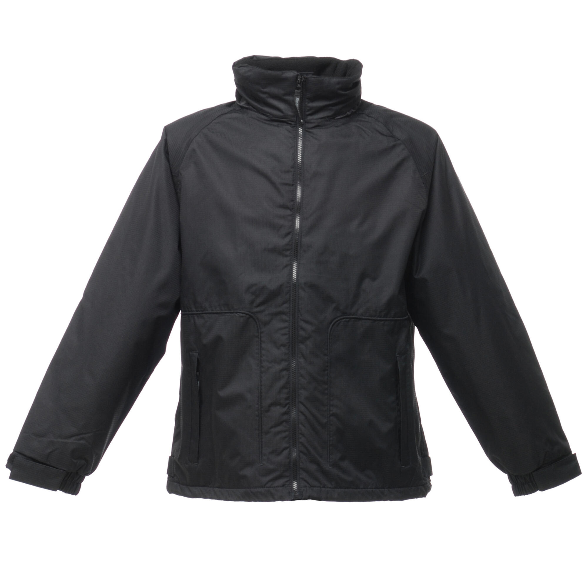 Mens Waterproof Windproof Jacket (Fleece Lined) (Black) 1/2