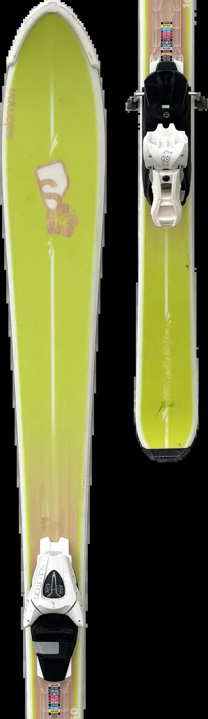 2ND LIFE - Lyže Salomon BBR Freeride Limelite 160cm, Dobrý stav 4/5