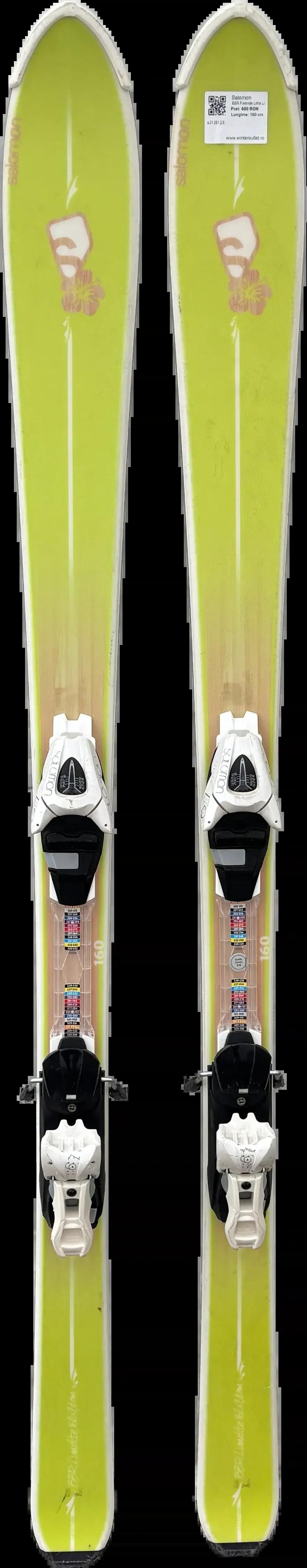 2ND LIFE - Lyže Salomon BBR Freeride Limelite 160cm, Dobrý stav 3/5