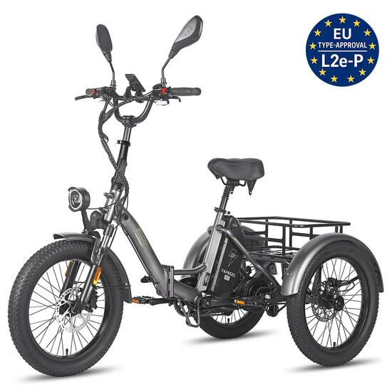 Vélo cargo électrique FAFREES F20 Mate, moteur 250 W, 48 V 21 Ah, 7 vitesses