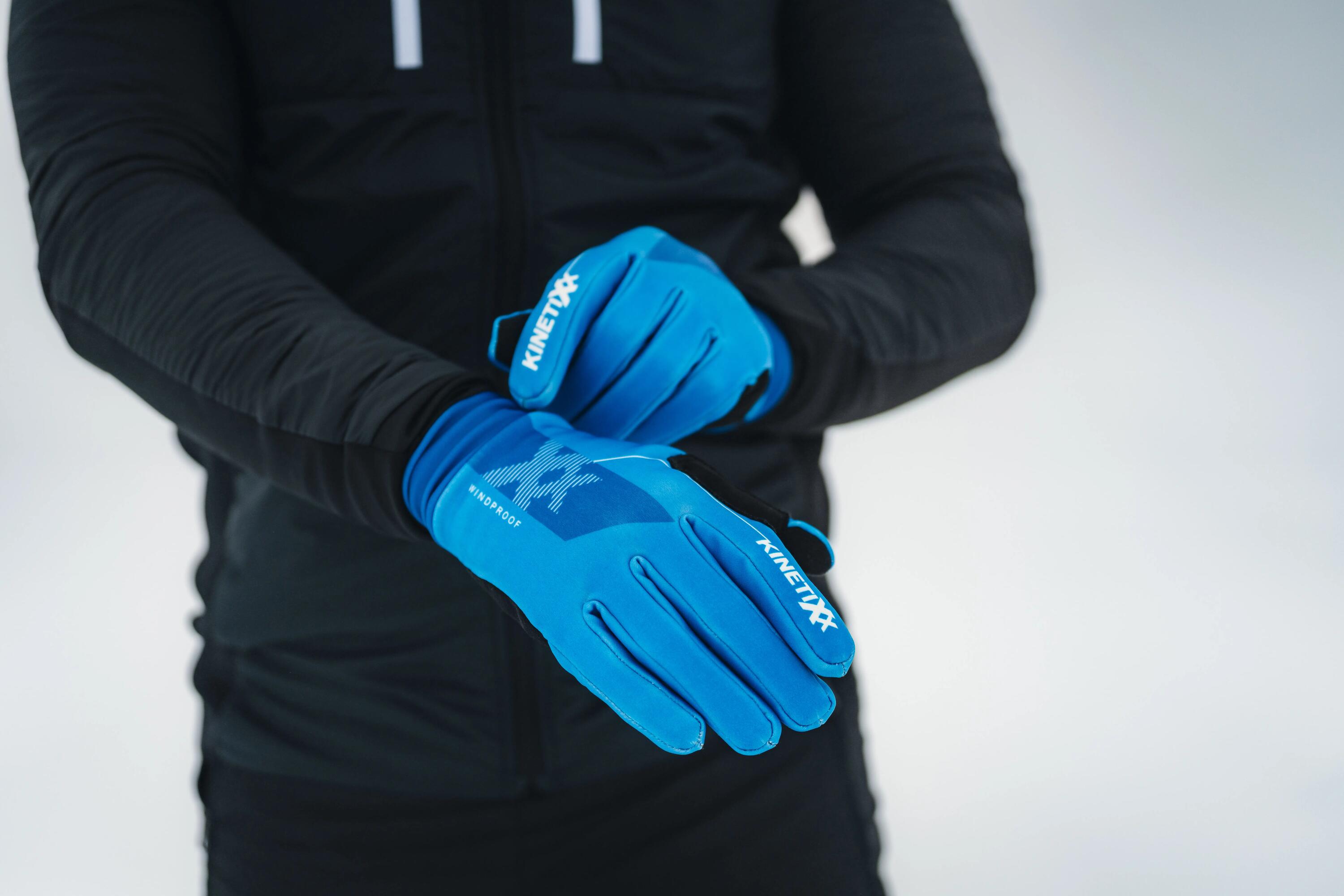 Guantes de esquí de fondo NEVIO azules 3/4