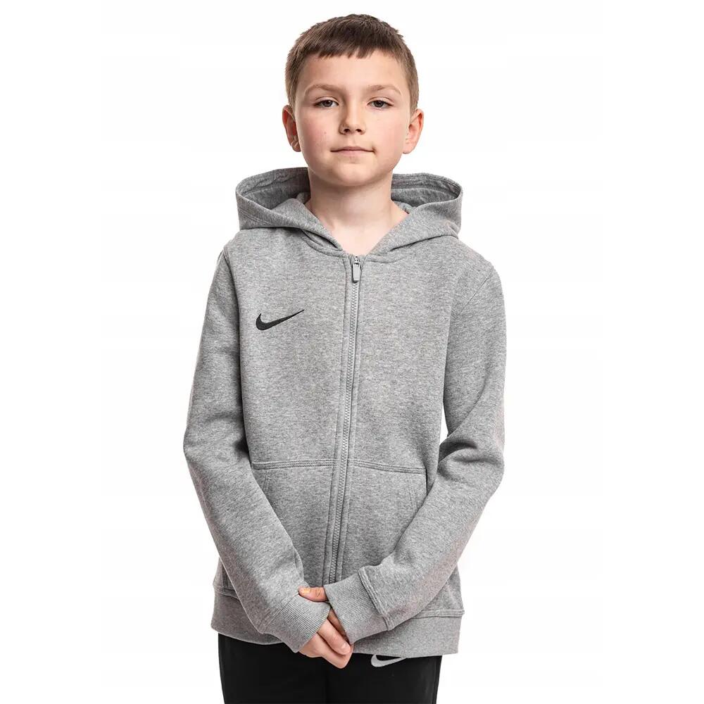 Felpa Con Cappuccio E Zip Intera Pile Bambini Nike Park 26 Grigio 4/5