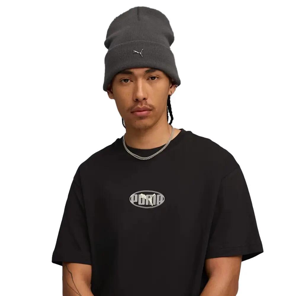 Metal Logo Beanie (Grey) 4/4