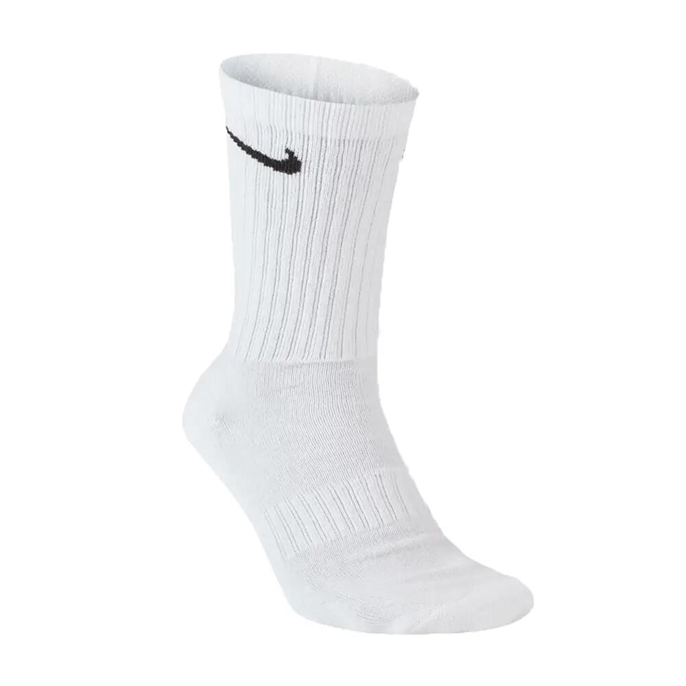 Unisex Adult Everyday Cushioned Training Crew Socks (Pack of 3) (White) 3/5