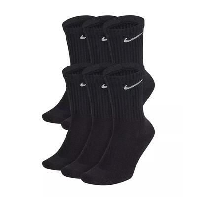 Uniseks adult everyday gewatteerde sokken (set van 6) (zwart)