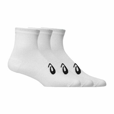 Unisex enkelsokken voor volwassenen (pak van 3) (wit)