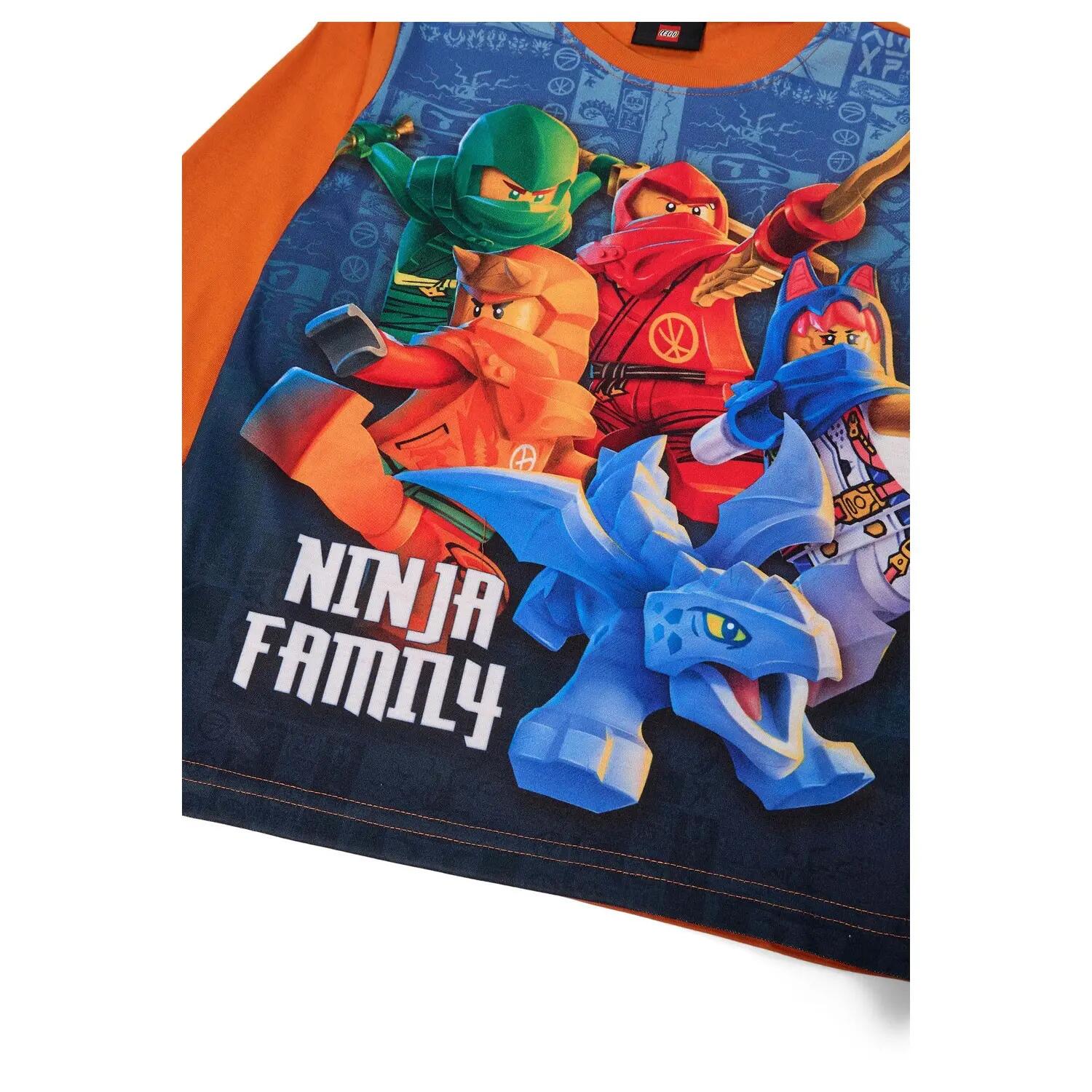 Koszulka longsleeve dziecięca LEGO NINJAGO 12011345/339 - pomarańczowa 3/4
