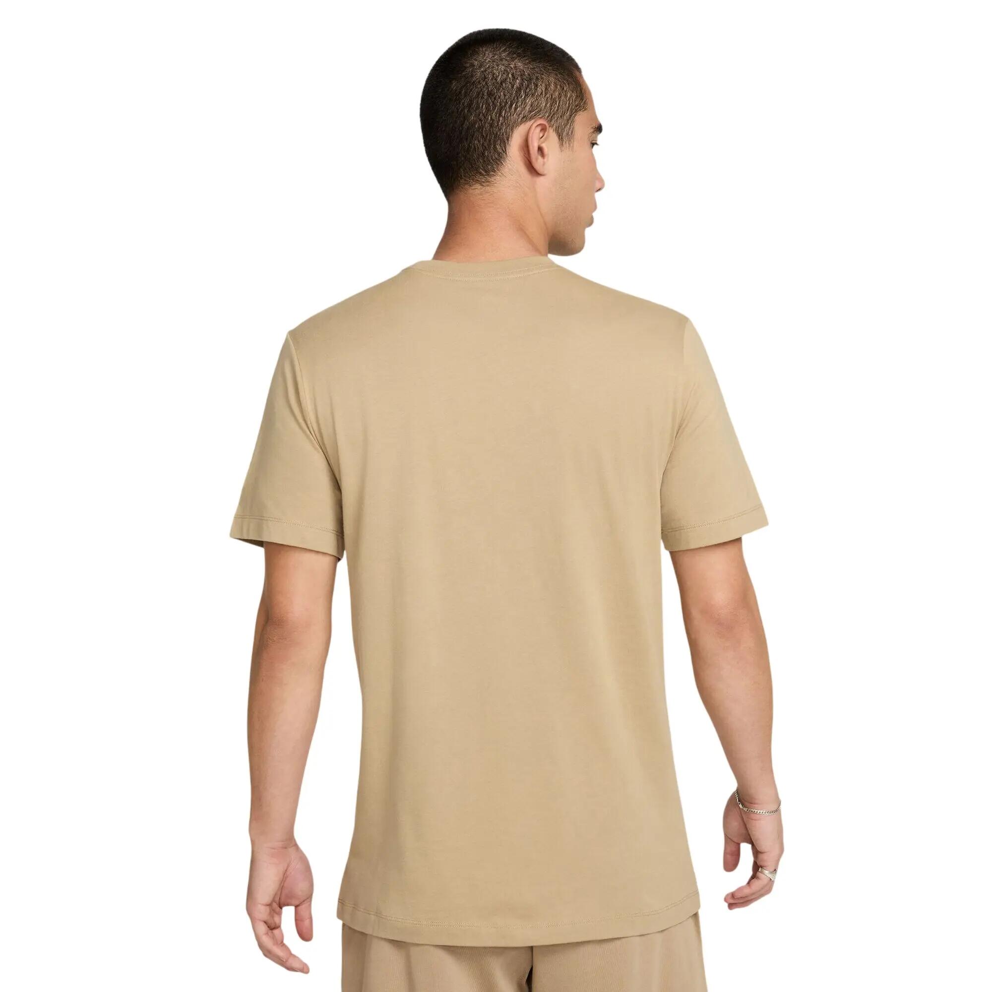 Camiseta Club Diseño Logotipo Bordado para Hombre Beige 3/7