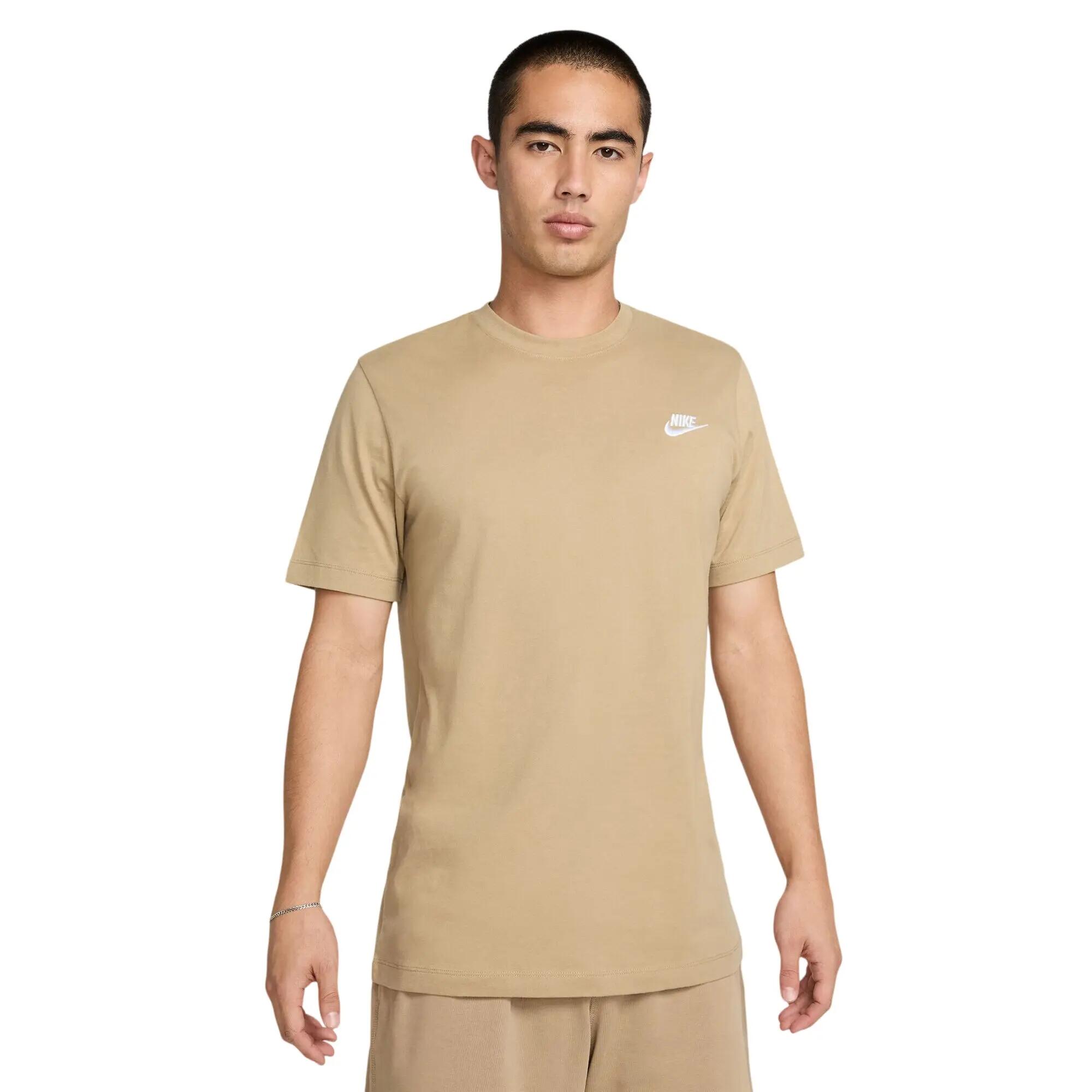 Camiseta Club Diseño Logotipo Bordado para Hombre Beige 2/7