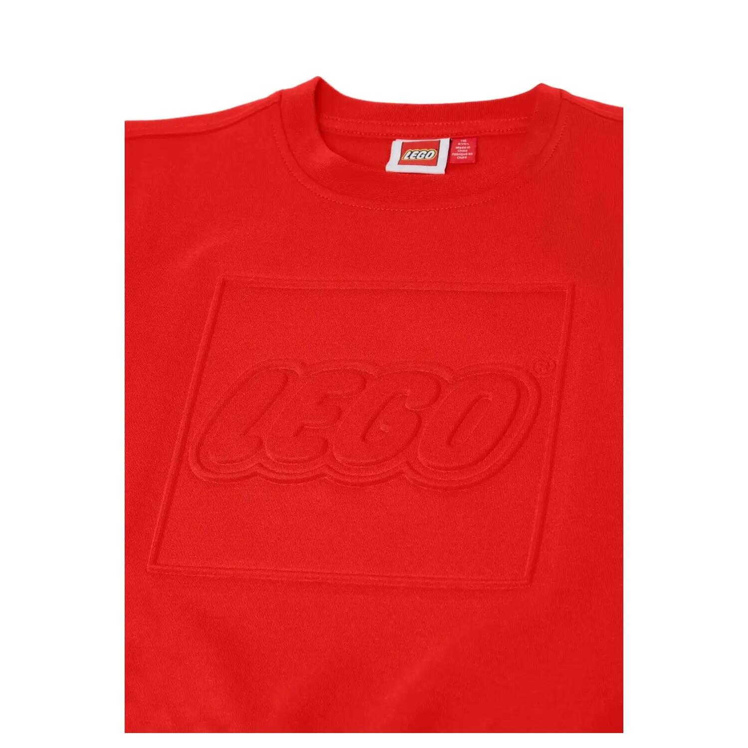 Bluza dziecięca LEGO z tłoczonym logo 11010067/349 - czerwona 3/4