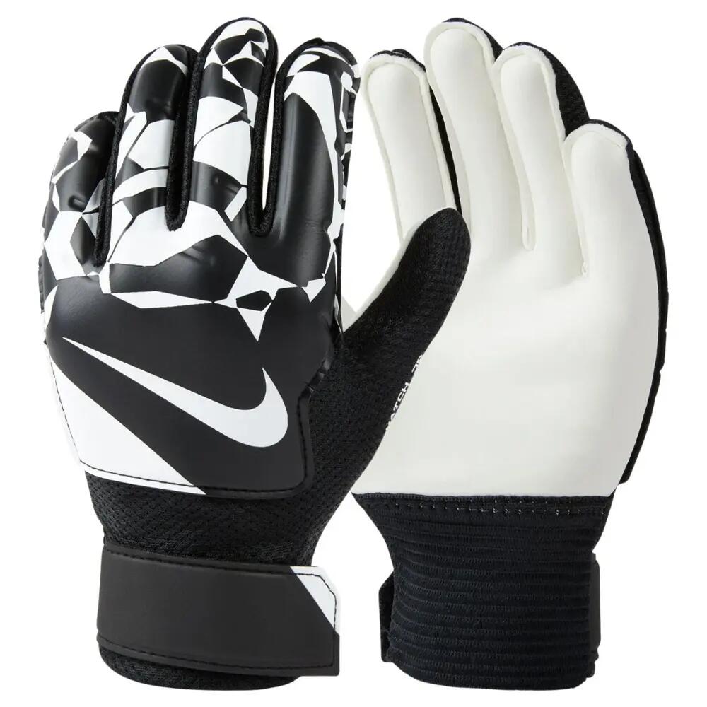 Childrens/Kids Two Tone Match Goalkeeper Gloves (Black/White) 3/3