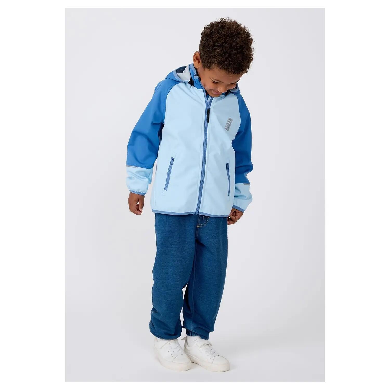 Kurtka softshell chłopięca LEGO wodoodporna 11010390/5003 - niebieska 5/7