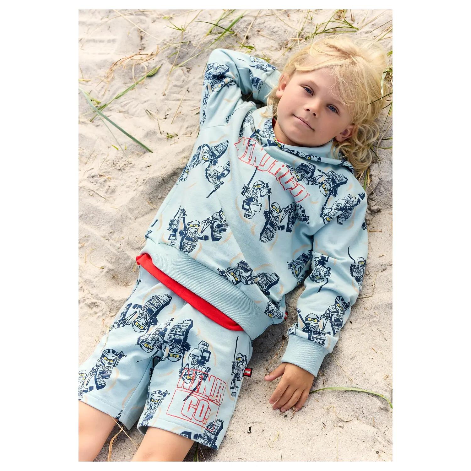 Bluza z kapturem chłopięca LEGO NINJAGO 11011349/8005 - turkusowa 2/7