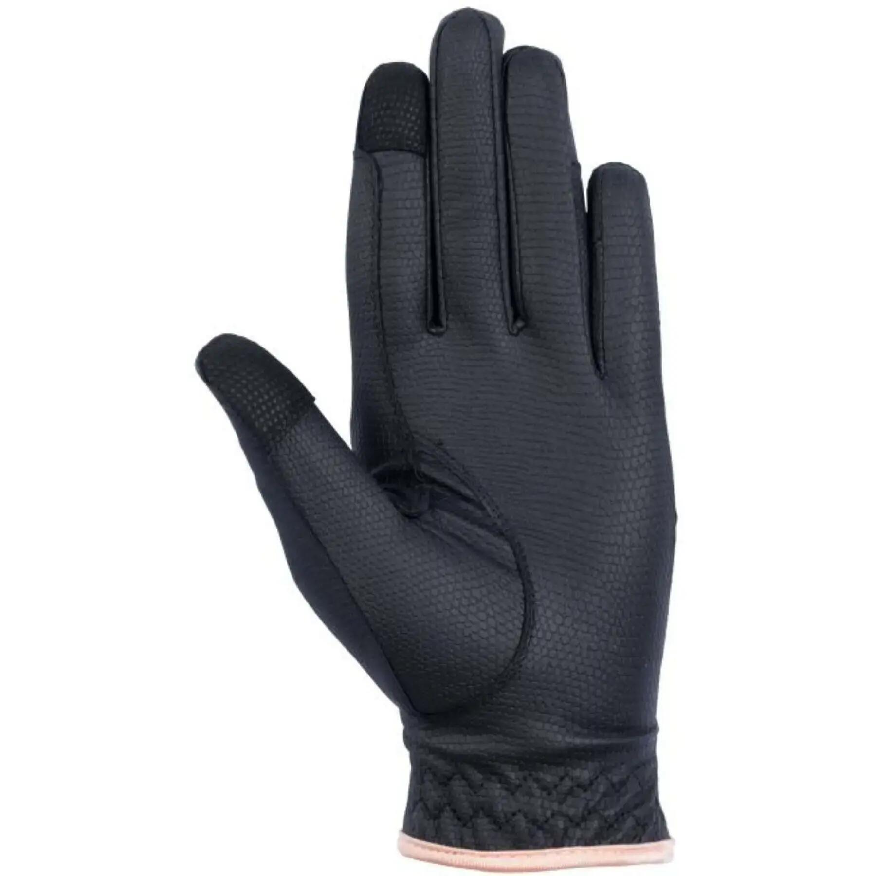 Rękawice jeździeckie HKM Rosegold Glamour 3/3