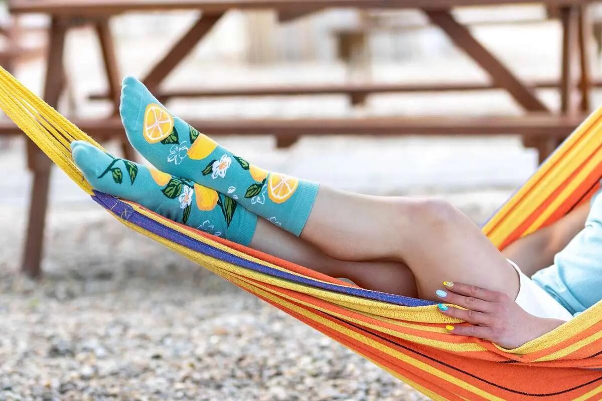 Șosete din bumbac Arty Socks cu Lamai Turcoaz 3/5
