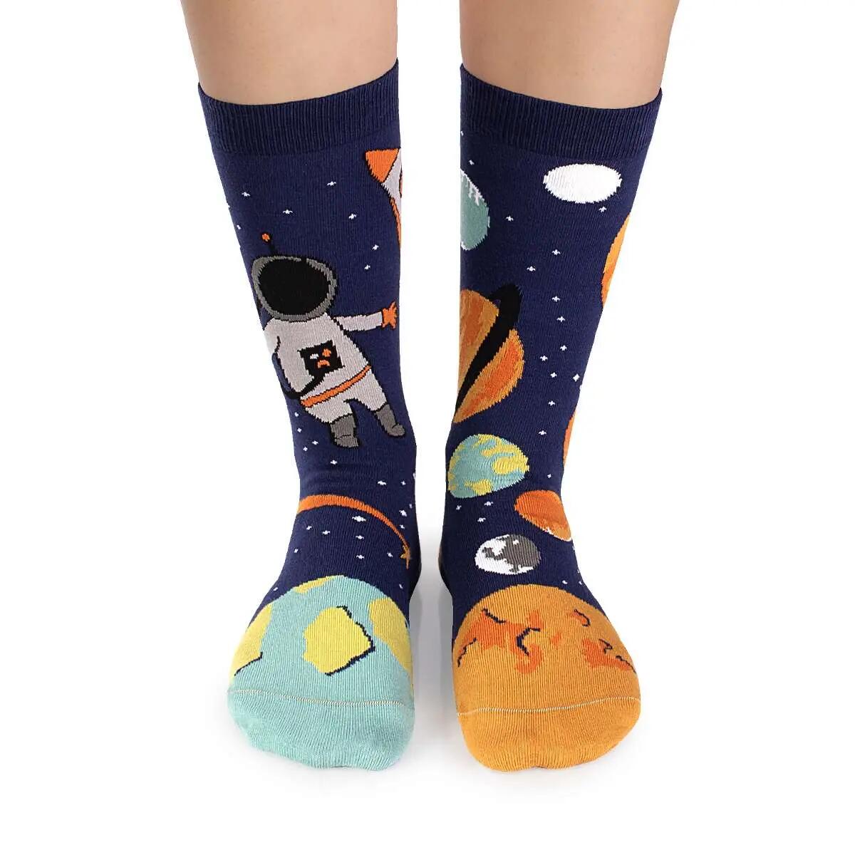 Șosete bumbac Arty Socks Astronaut si Planete Albastru 2/2