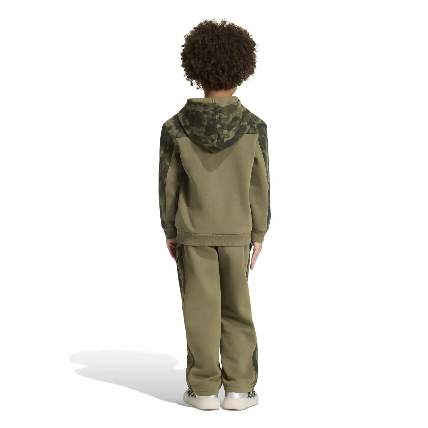 Completo tuta con cappuccio in pile bambino adidas Seasonal Essentials 5/7
