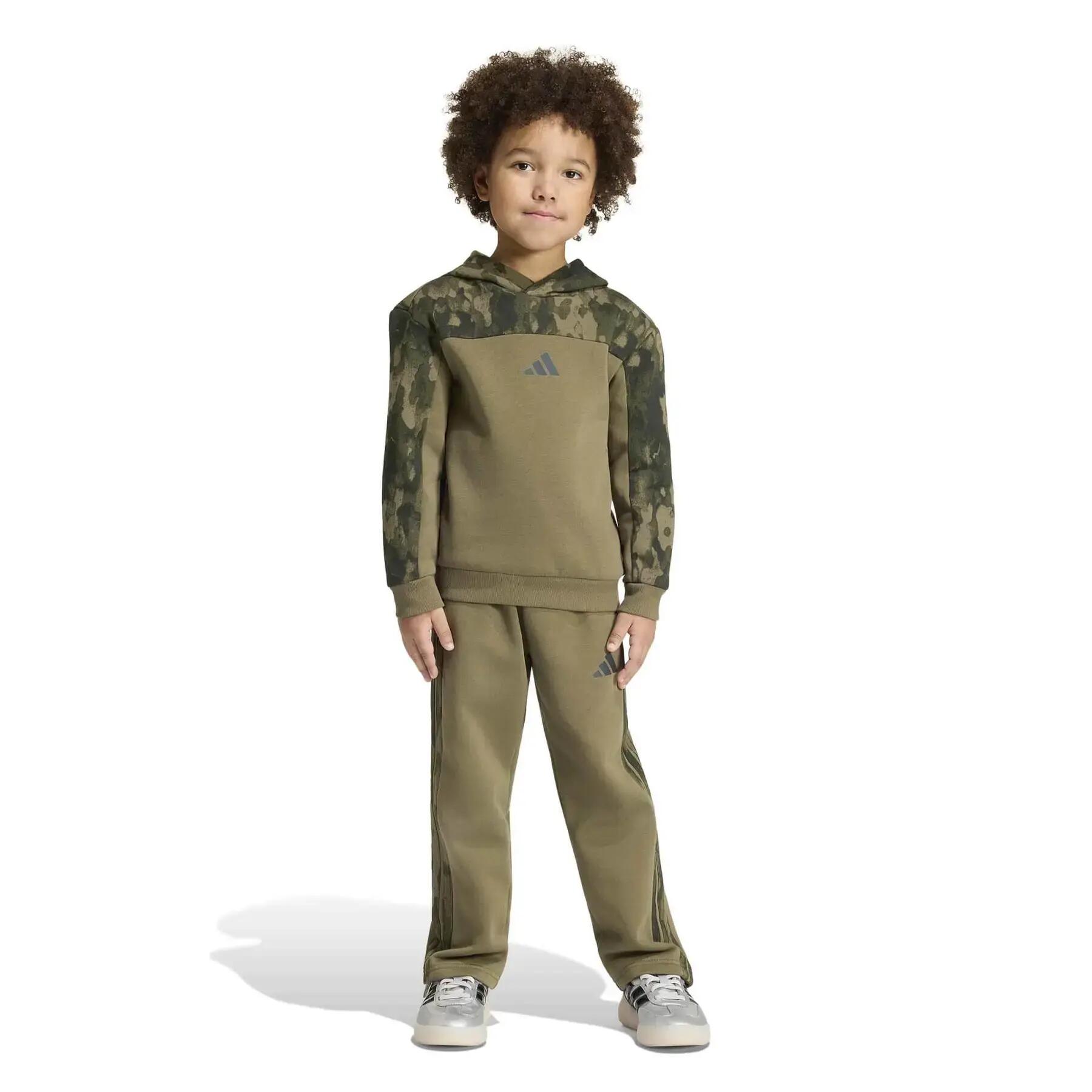 Completo tuta con cappuccio in pile bambino adidas Seasonal Essentials 3/7