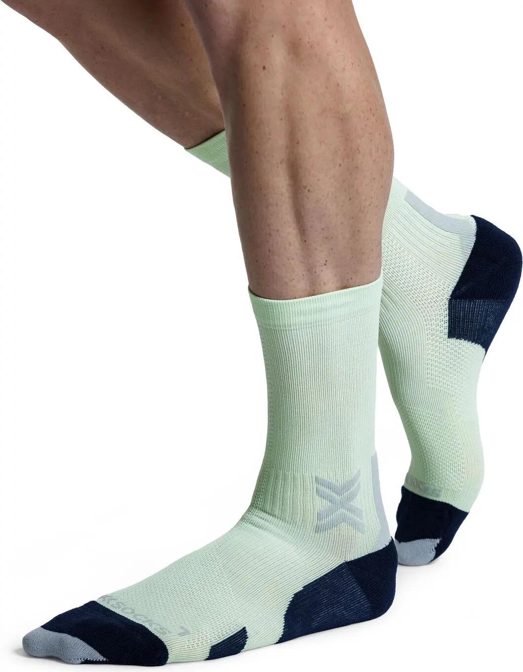 X-Socks Run Discover Crew sokken, geel/zwart 2/4