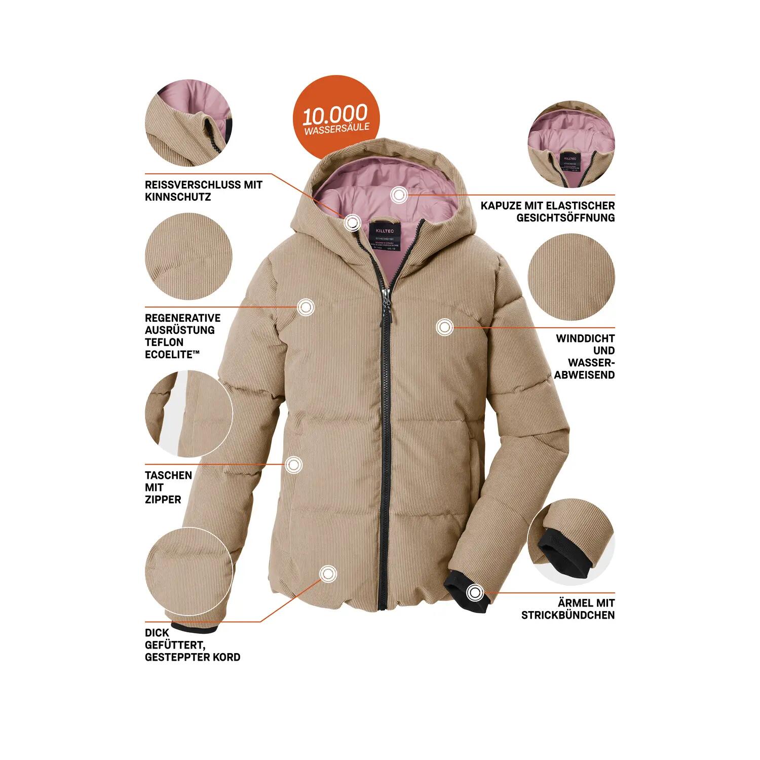 Kinder Steppjacke Steppjacke mit Kapuze 5/6
