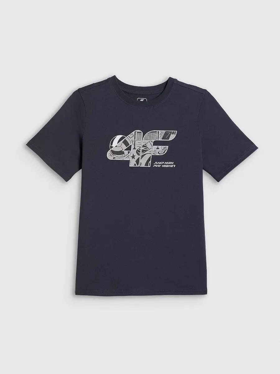 T-shirt bawełniany chłopięcy 4F 5/6