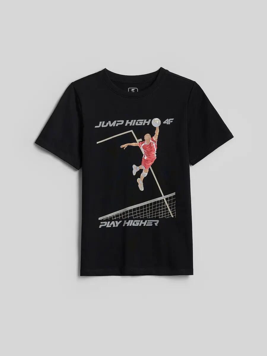 T-shirt bawełniany chłopięcy 4F 6/7