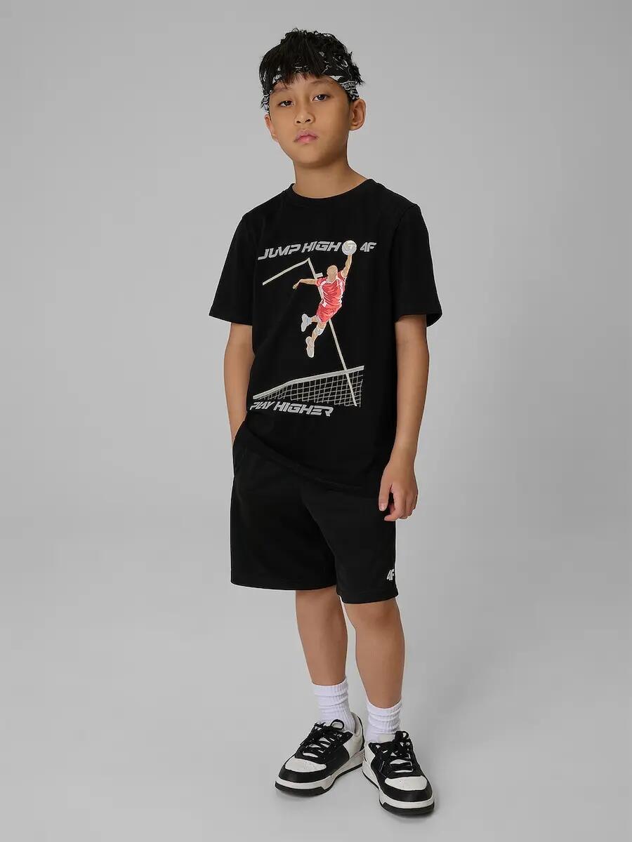 T-shirt bawełniany chłopięcy 4F 5/7