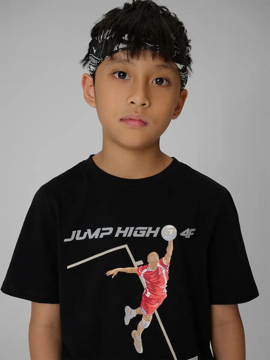 T-shirt bawełniany chłopięcy 4F 4/7
