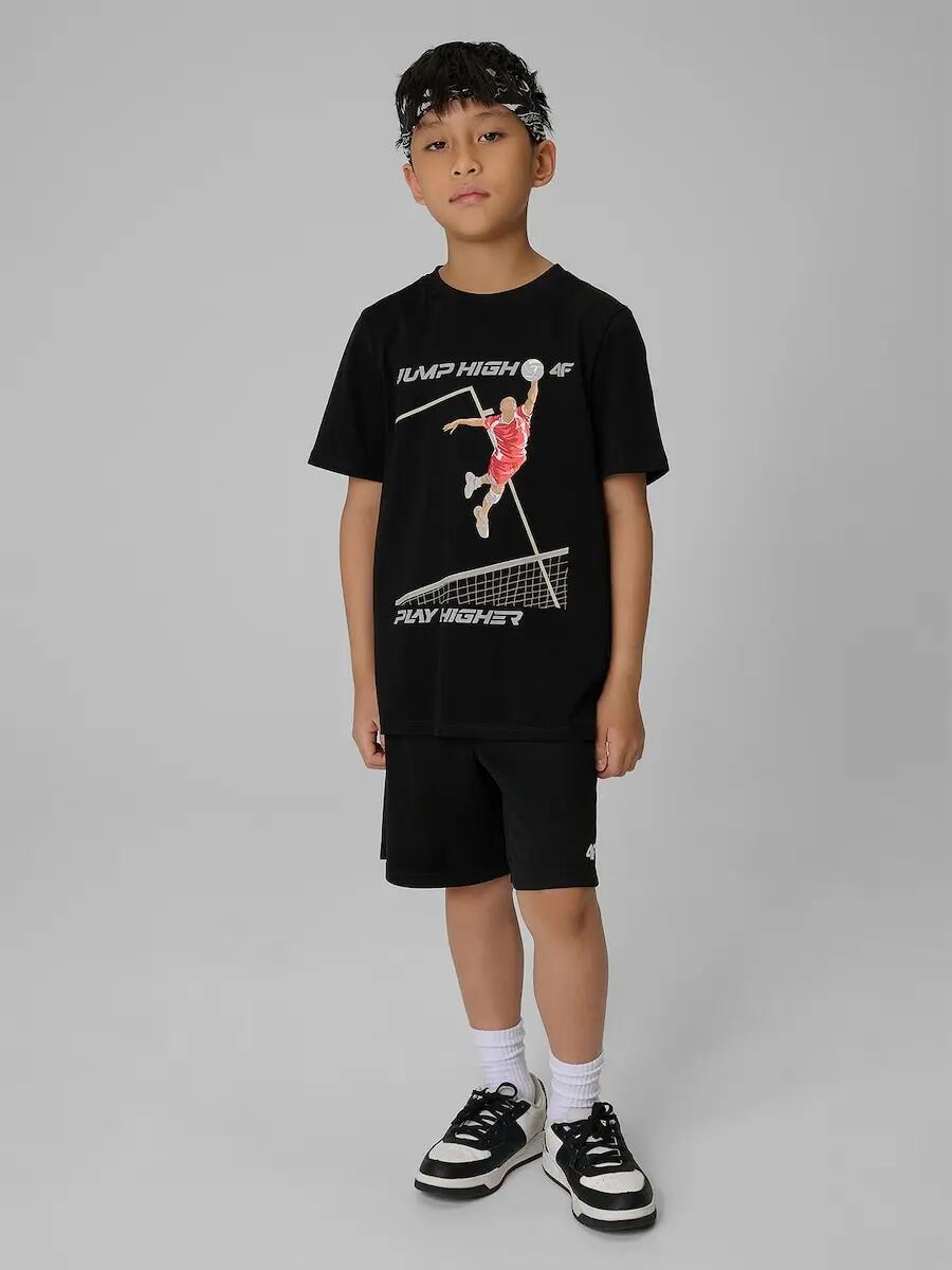 T-shirt bawełniany chłopięcy 4F 3/7