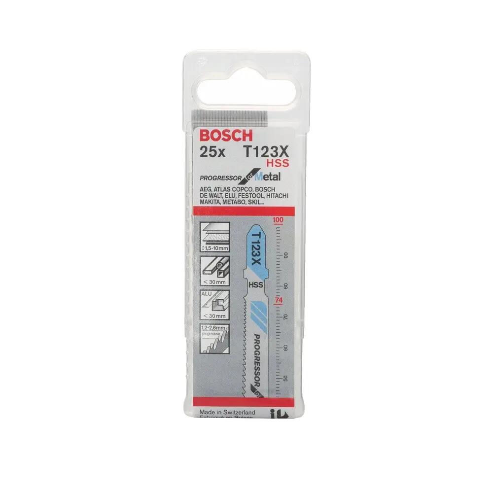 Brzeszczoty do wyrzynarki Bosch T123X 25 sztuk 2/3
