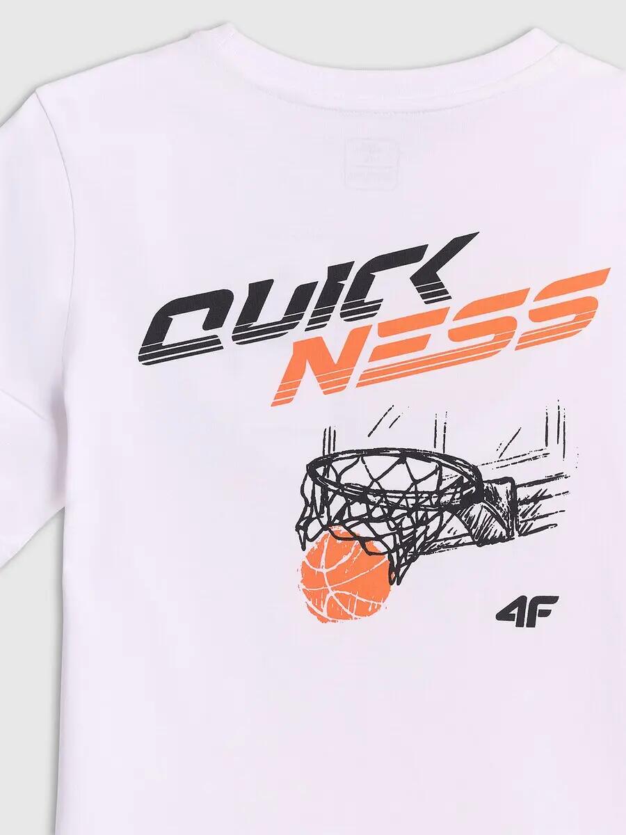 T-shirt bawełniany chłopięcy 4F 5/7