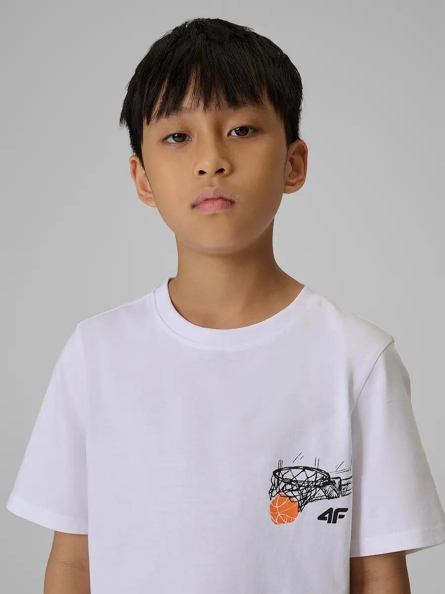 T-shirt bawełniany chłopięcy 4F 4/7