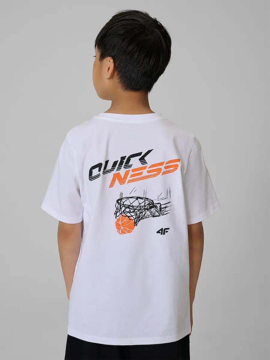 T-shirt bawełniany chłopięcy 4F 3/7