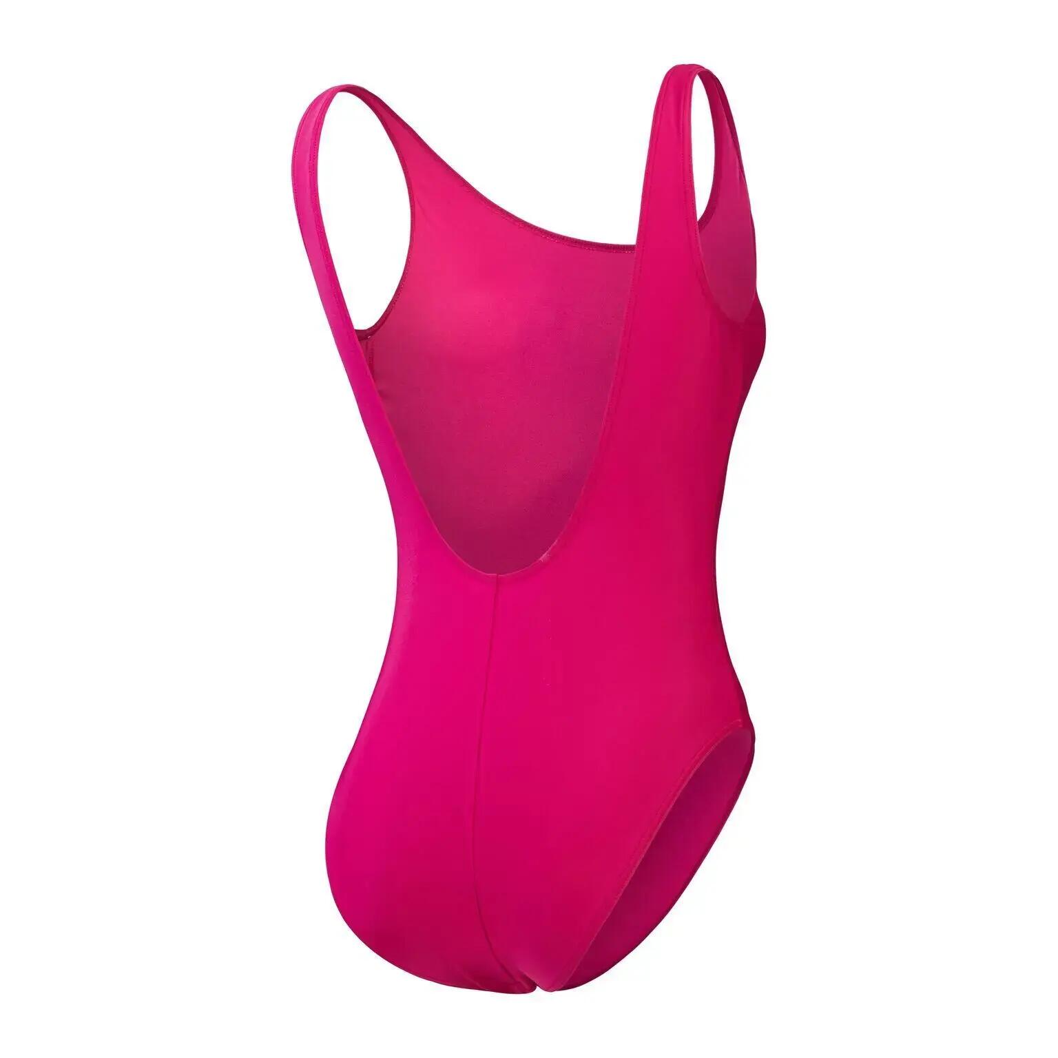Dames zwempak uit 1 stuk Speedo Logo Deep U-Back 3/5