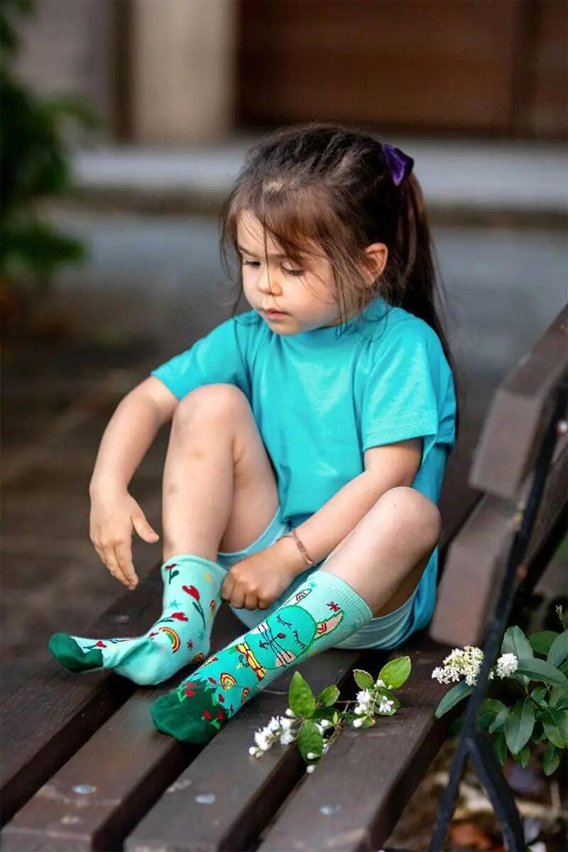 Șosete bumbac Arty Socks Pisica Hippie Albastru Pal 3/6